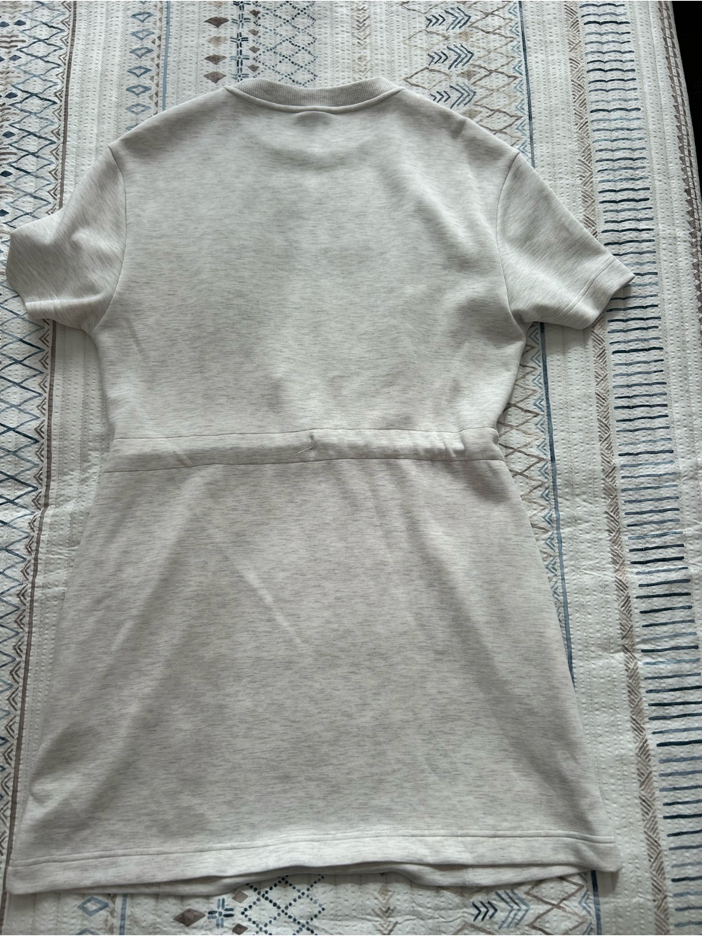 Varley Maple DoubleSoft Drawstring Crew Neck Dress Ash Medium Like New - Picture 7 of 9